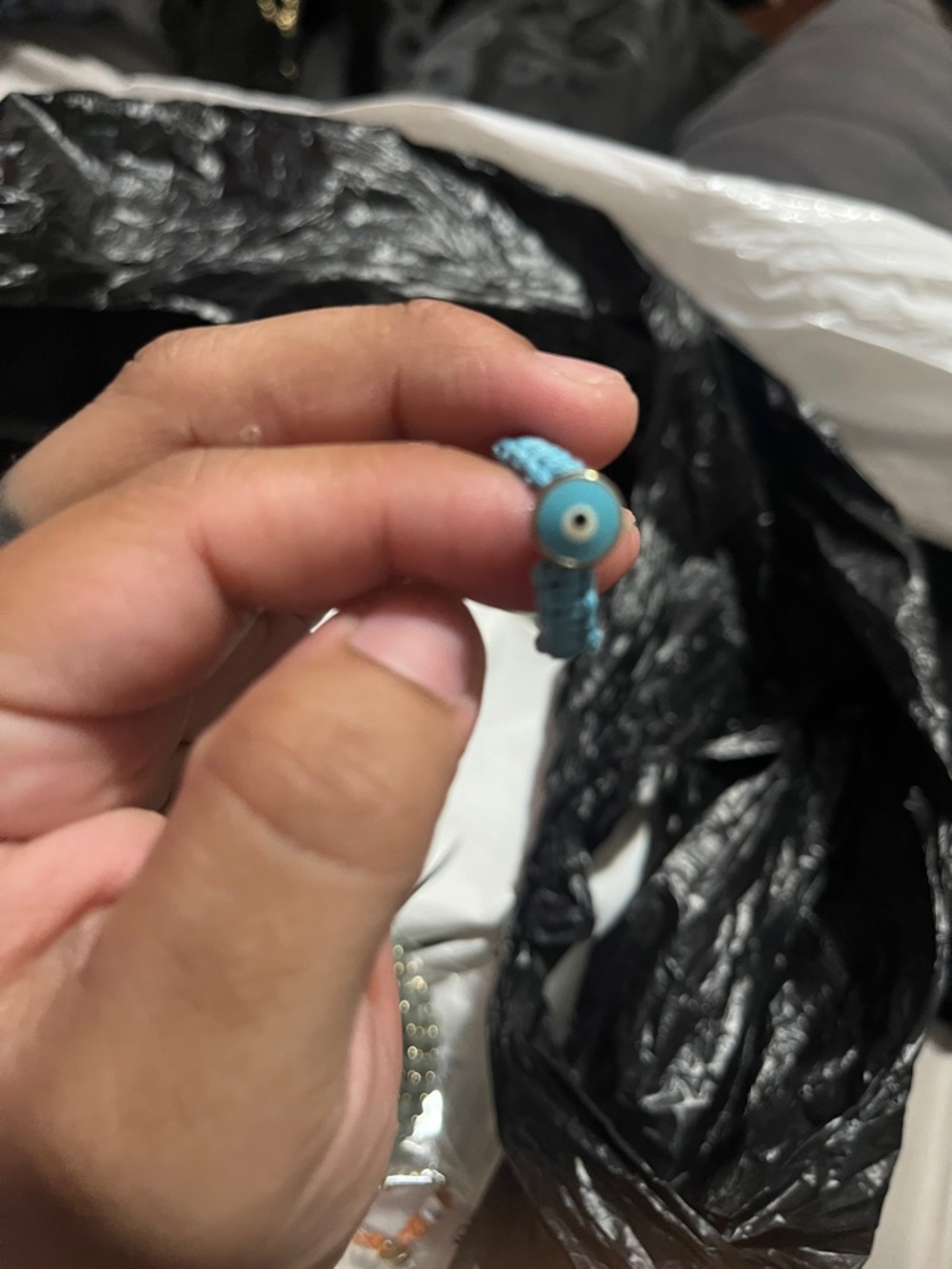 Turquoise Evil Eye Beaded Ring